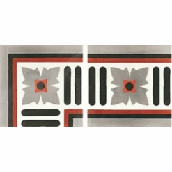 Carreau De Ciment Angle Gris Rouge Blanc 20x20 Cm Ref 4980-A2 - Unité