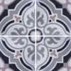 Carreau De Ciment Arabesque Rose 20x20 Cm Ref7670-2 - 0.48m²