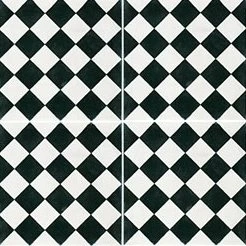 Carreau De Ciment Damier Noir Et Blanc 20x20 Cm Ref450-1 - 0.48m²