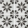 Carreau De Ciment Décor étoile Fleur Grise 20x20 Cm Ref7190-1 - 0.48m²