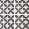 Carreau De Ciment Véritable Quatre-feuilles Grise 20x20 Cm Ref7180-1 - 0.48m²