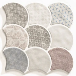 Carreau écaille Blanc 30.7x30.7 SCALE BOHO WHITE - 0.85m²