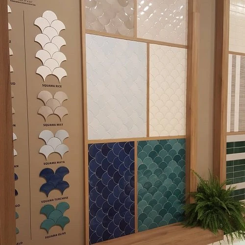 Carreau écaille Bleu Marine Nuancé 12.7x6.2 SQUAMA TURCHESE - 0.377m² – Image 4