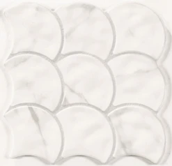 Carreau écaille Marbré Blanc Gris 30x30 SCALE STATUARIO - 0.85m²