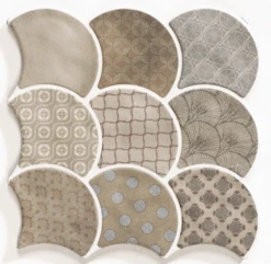 Carreau écaille Taupe 30.7x30.7 SCALE BOHO TAUPE - 0.85m²