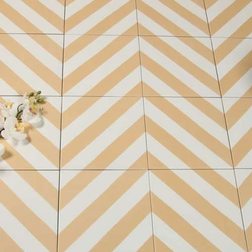 Carreau Style Ciment Rayure Beige Orange 20x20 Cm GOROKA OCRE - 1m² – Image 5