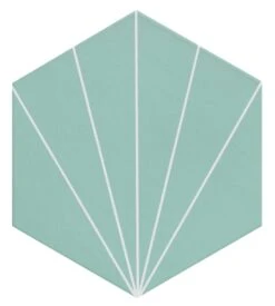 Carreau Tomette Bleu Dandelion 33x28.5 VENUS Aqua - 1m²