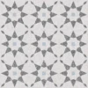 Carrelage à Décors étoiles Gris Bleu Rectifié AVENTINO-R Humo 29x29 - 0.94m²