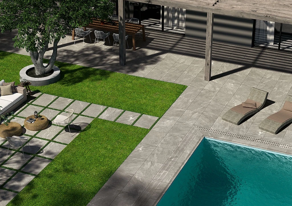 Carrelage Anti Dérapant En Grès Cérame Effet Pierre CAIRNS CORDA ANTISLIP 30X60 - 1,08m² – Image 2