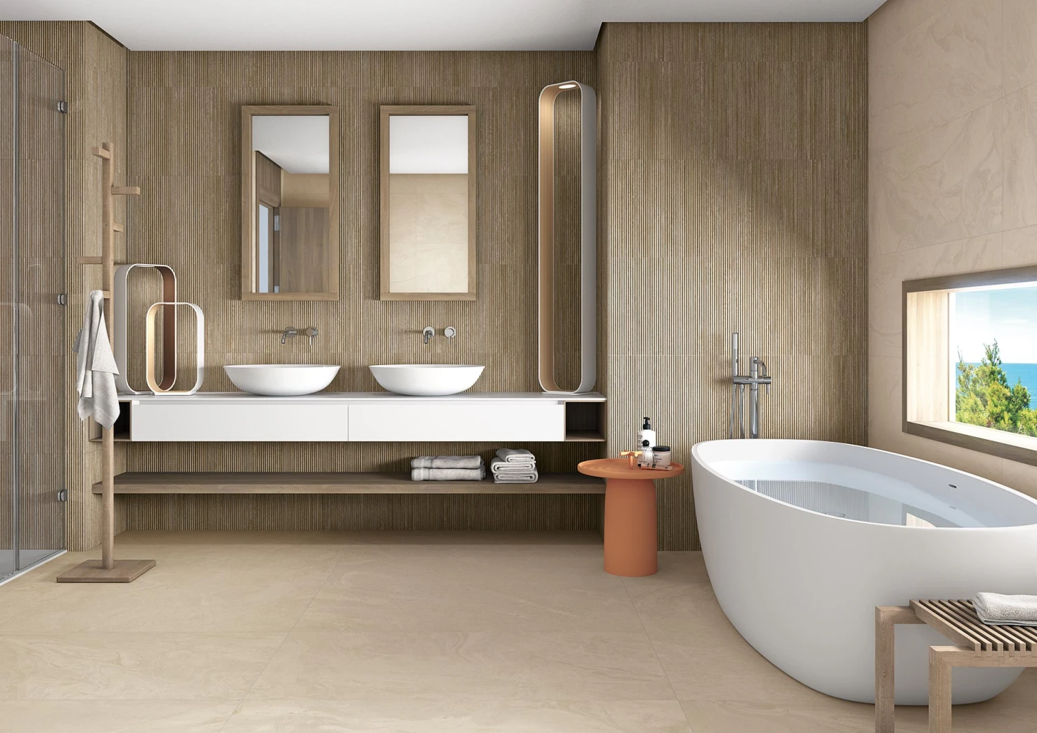 Carrelage Aspect Béton SPA RECTIFIE BEIGE 60X120 - 1.44 M² – Image 2