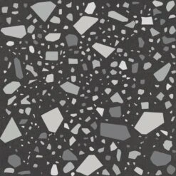 Carrelage Aspect Terrazzo CANOA NERO GRIGIO 18,6X18,6 - 0,45 M²