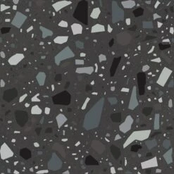 Carrelage Aspect Terrazzo CANOA NERO PETROLIO 18,6X18,6 - 0,45 M²