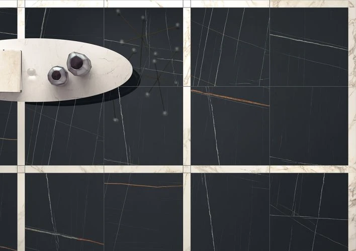 Carrelage Effet Marbre MARBLE EXPERIENCE SAHARA NOIR SQ LAP - 60X120 - 1,44 M² – Image 5