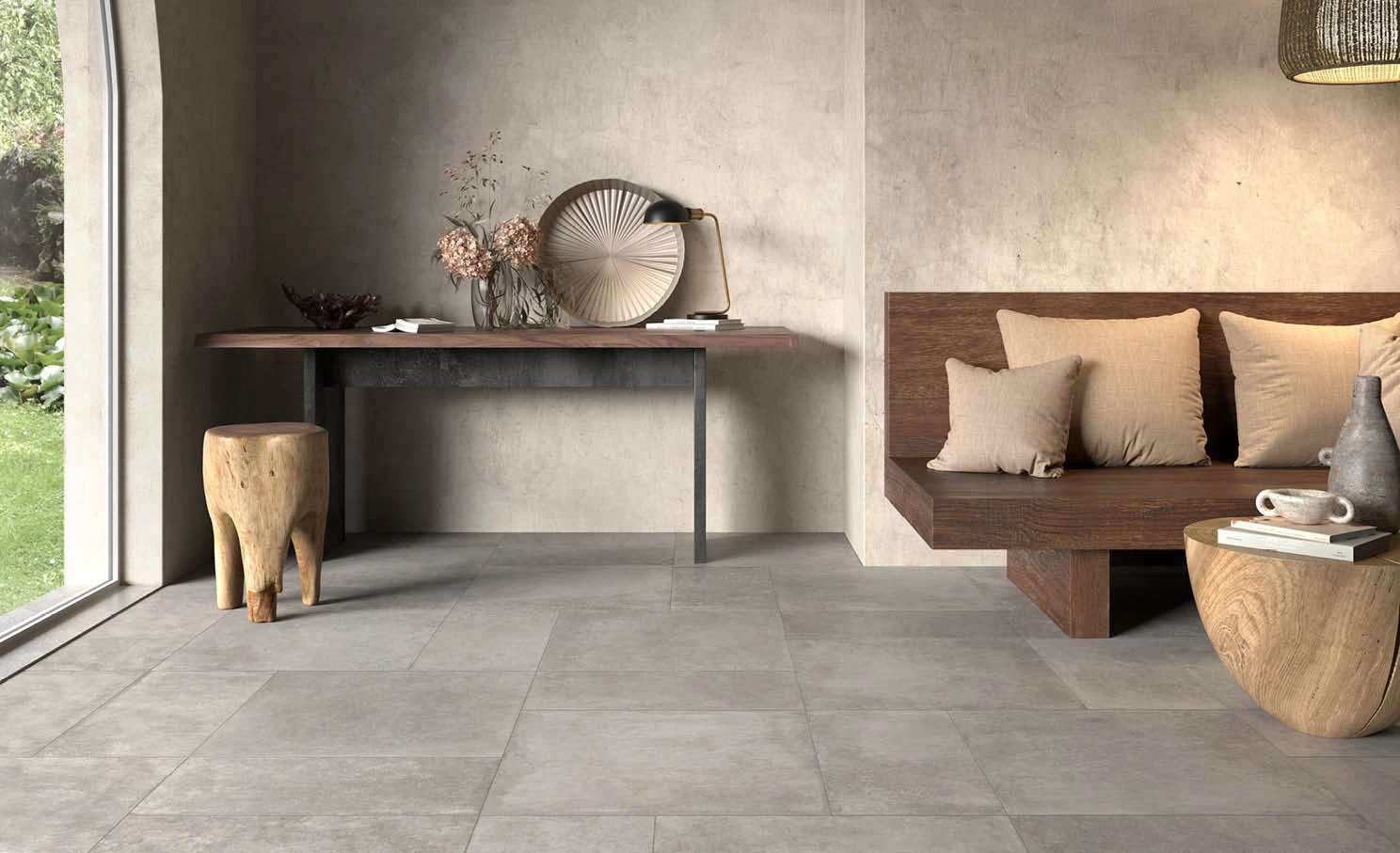 Carrelage Effet Pierre HORTIG CEMENT GRIP - 60X60 - 1,08 M² – Image 2