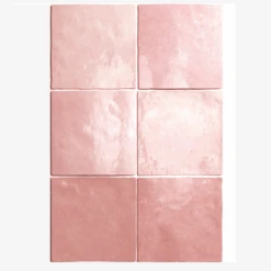 Carrelage Effet Zellige 13.2x13.2 ARTISAN ROSE 24456 - 1m²