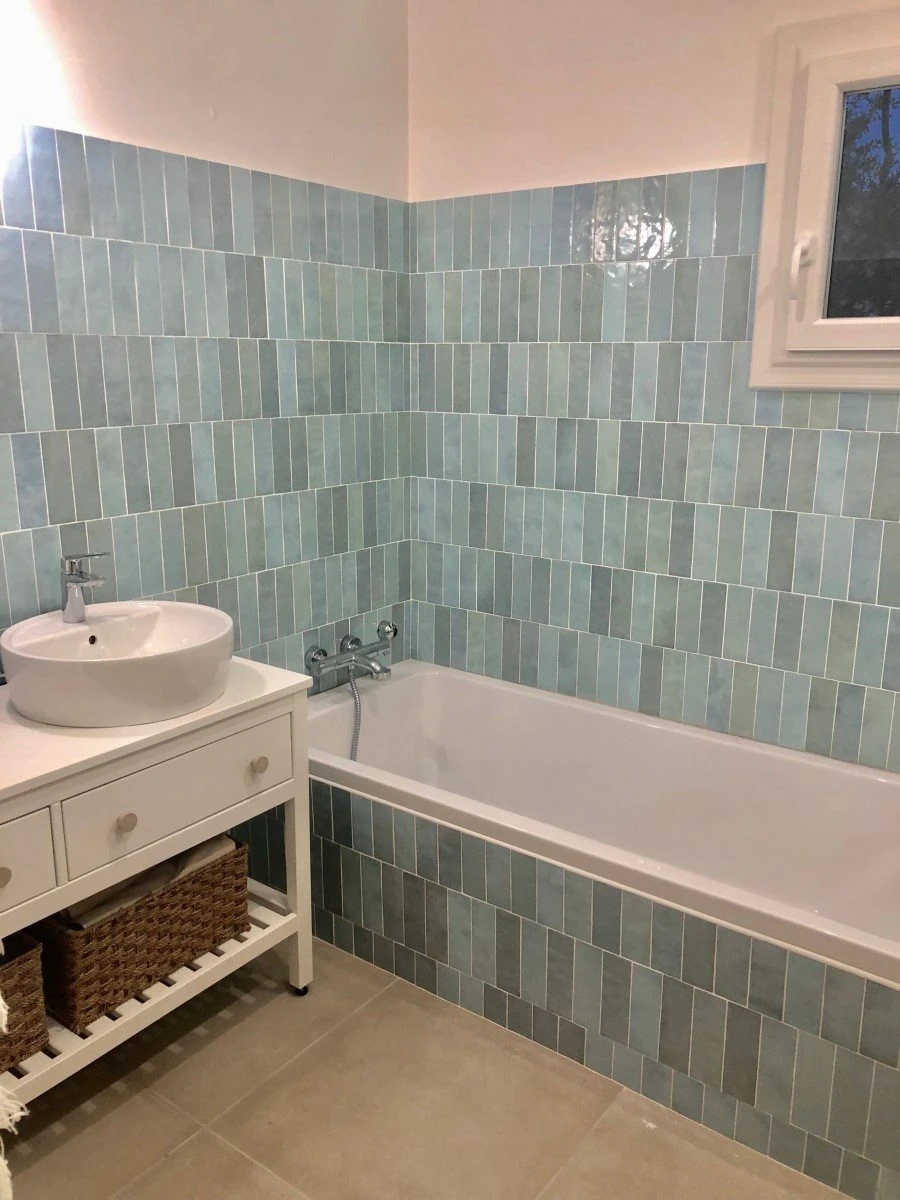 Carrelage Effet Zellige 6.5x20 ARTISAN BLEU AQUA 24468 - 0.5m² – Image 3