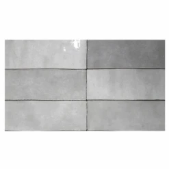 Carrelage Effet Zellige 6.5x20 ARTISAN GRIS ALABASTER 24469 - 0.5m²