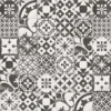 Carrelage En Patchwork Motif Ancien 20x20 Cm Berkane Negro - 1m²