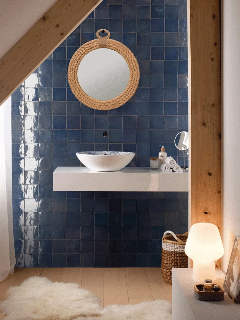 Carrelage Esprit Zellige Nuancé MANÙ MEKNES MARINE 10X10 - 0,44m² – Image 2