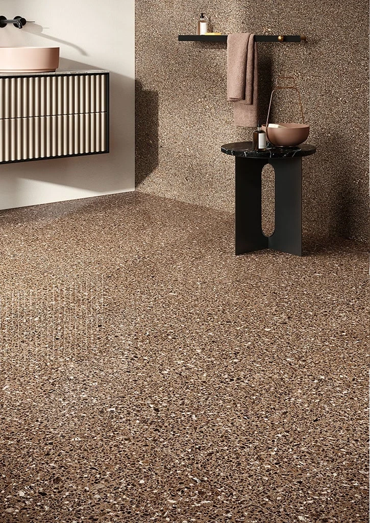 Carrelage Grès Cérame Effet Pierre ALBURY BROWN 60X60 - 1,44m² – Image 4