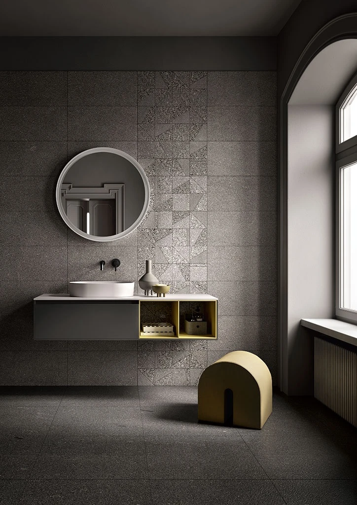 Carrelage Grès Cérame Effet Pierre PALMERSTON GRAPHITE ANTISLIP 30X60 - 1,08m² – Image 2