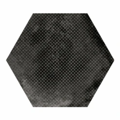 Carrelage Hexagonal Décor Noir 29.2x25.4cm URBAN HEXAGON MÉLANGE DARK 23604 R9 - 1m²