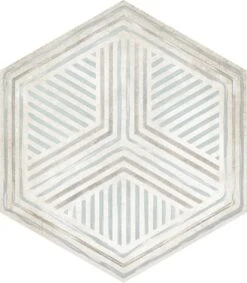 Carrelage Hexagonal Décoré HIMA LUCI 21X25 - 0.80 M²