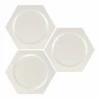 Carrelage Hexagonal Décors Ronds INTUITION WHITE CIRCLE 25x30 Cm - 0.935m²