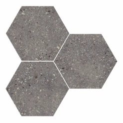 Carrelage Hexagonal Effet Terrazzo WIND MOSS NAT - 25x30 Cm - R10 - 0.935m²