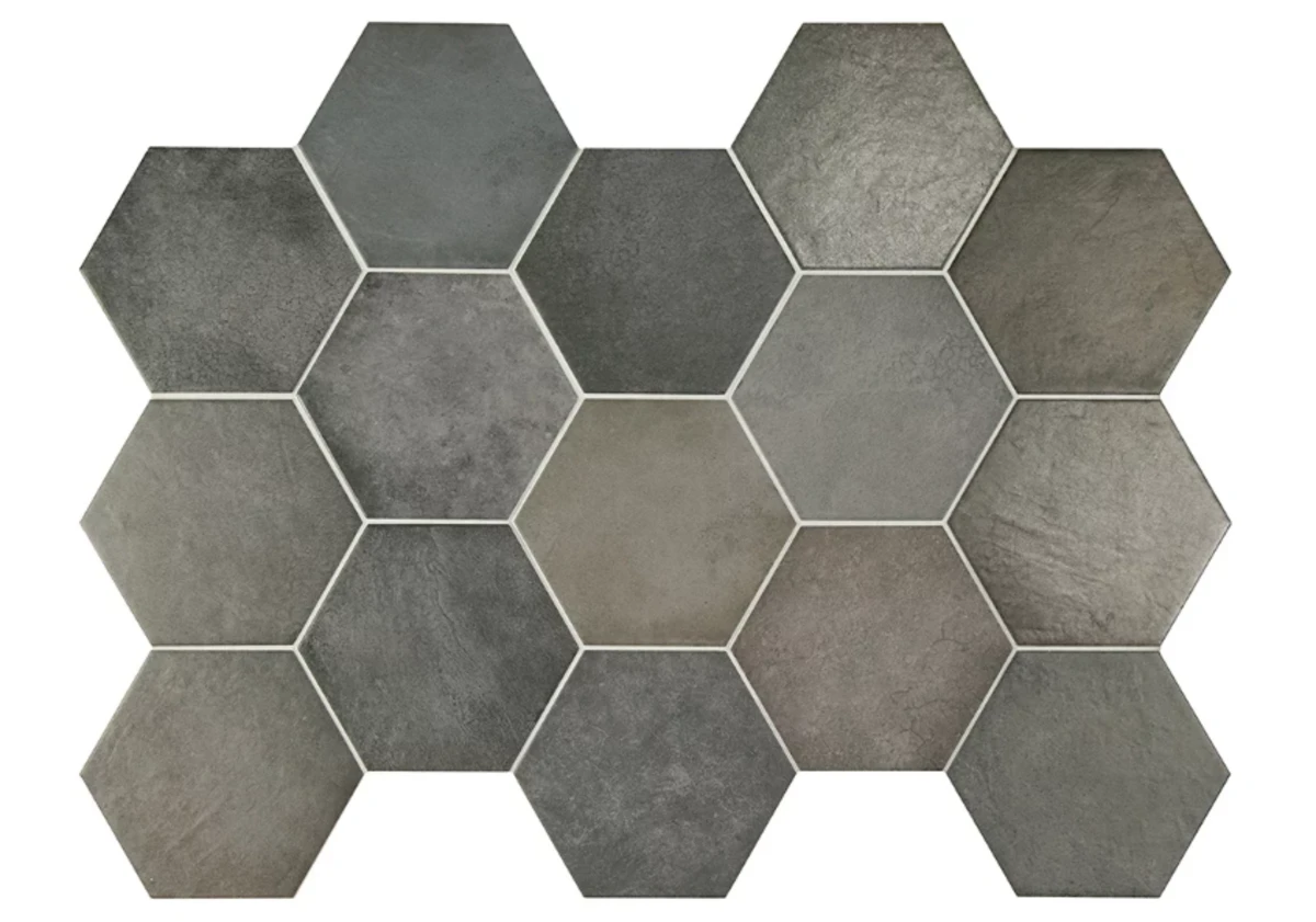 Carrelage Hexagonal HOUDAN CARBON 17,5x20 - 0,71 M²