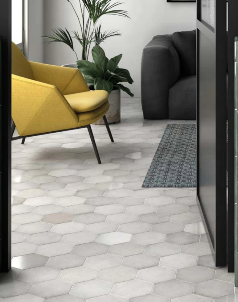 Carrelage Hexagonal HOUDAN SNOW 17,5x20 - 0,71 M² – Image 2