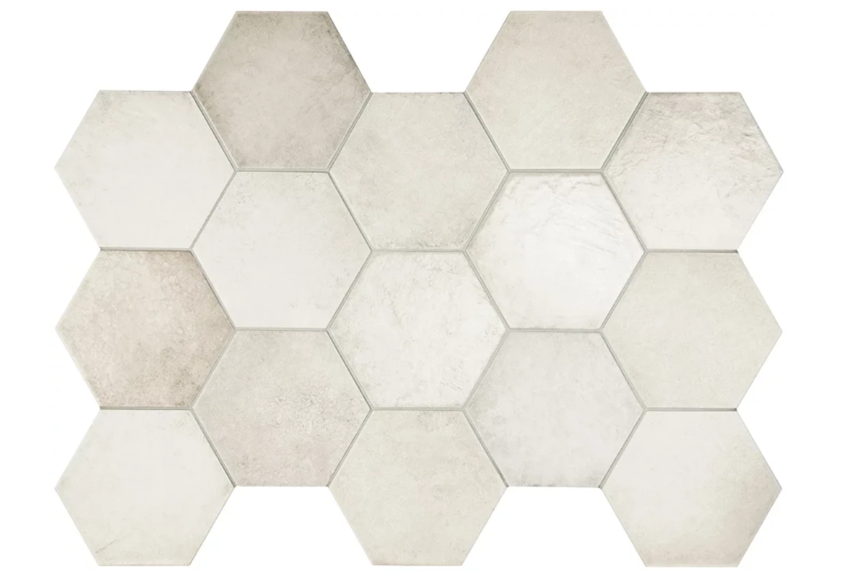 Carrelage Hexagonal HOUDAN SNOW 17,5x20 - 0,71 M²