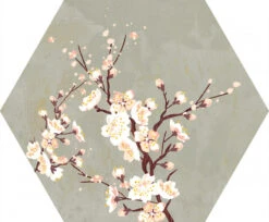 Carrelage Hexagone Décoré MORGESSE GREEN DECOR HEXAGON 25x30- 0,94 M²