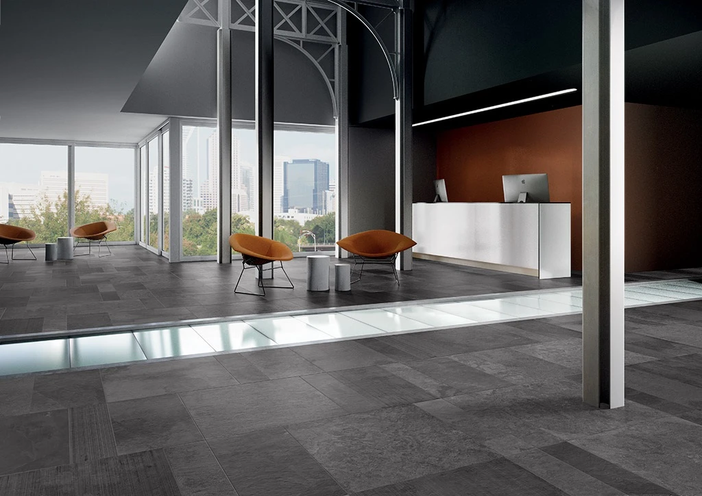 Carrelage Imitation Ardoise Légèrement Nuancé ARDOISE ANTRACITE 30X60 - 1,08m² – Image 3