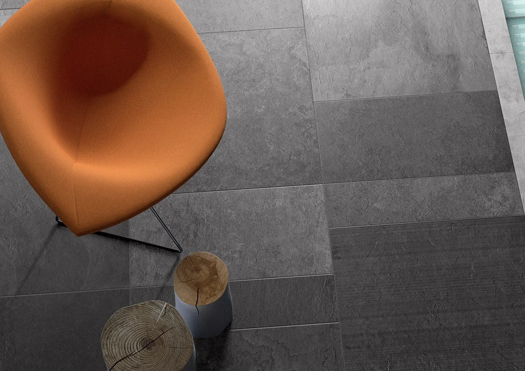 Carrelage Imitation Ardoise Légèrement Nuancé ARDOISE ANTRACITE 30X60 - 1,08m² – Image 4