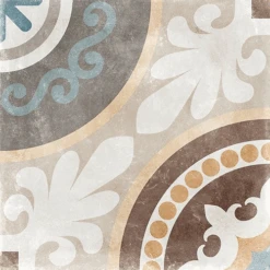 Carrelage Imitation Carreau De Ciment Ancien Décor Grès Cérame 60x60 Cm TEMPO NAOS - 1.44m²