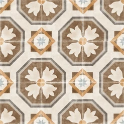 Carrelage Imitation Carreau De Ciment Ancien Décor Grès Cérame 60x60 Cm TEMPO SABIK - 1.44m²