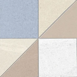 Carrelage Imitation Ciment 15x15 Cm DENVER BLEU CIEL Rectifié - 1m²