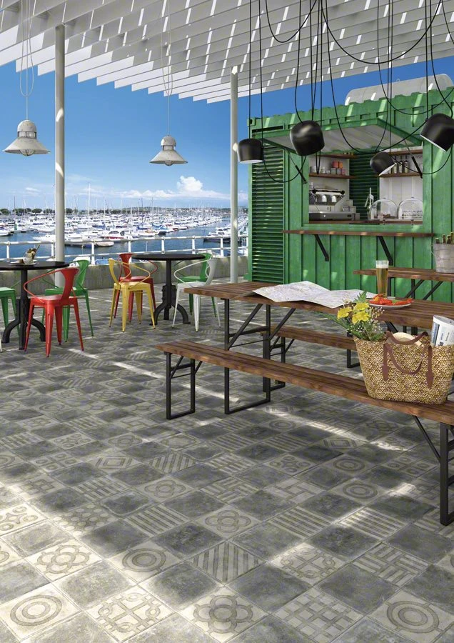 Carrelage Imitation Ciment 20x20 Cm Paulista Cemento Anti-dérapant R13 - 1m² – Image 2