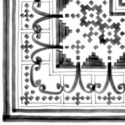 Carrelage Imitation Ciment Décor Noir Et Blanc 20x20 Cm ANGLE BELEM - 4 Unités