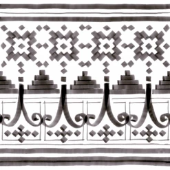 Carrelage Imitation Ciment Décor Noir Et Blanc 20x20 Cm FRISE BELEM - 1m²