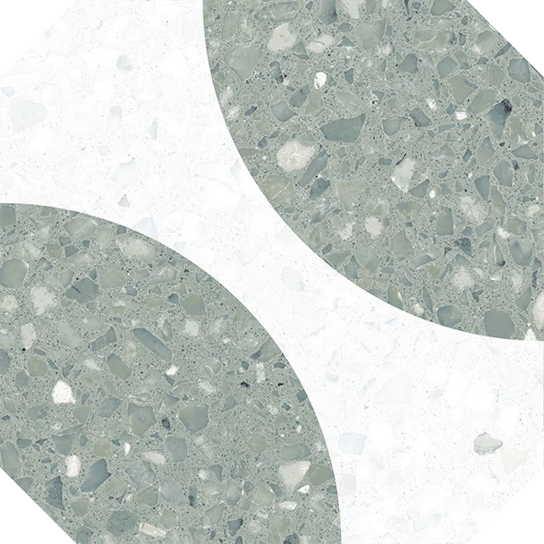 Carrelage Imitation Ciment Et Terrazzo NINOV VALE VERDE 20X20 - 0,96 M²