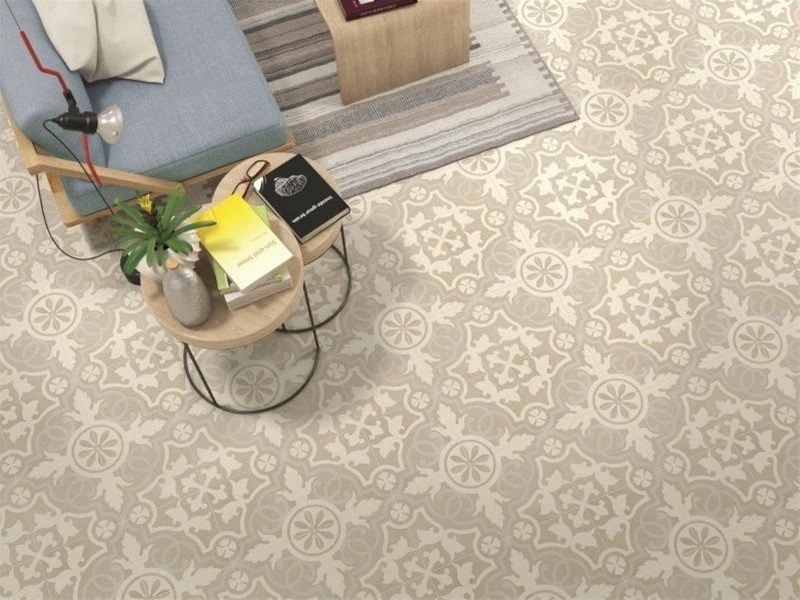 Carrelage Imitation Ciment Taupé Arabesque 20x20 Cm TULPAN Antidérapant R10 - 1m² – Image 2