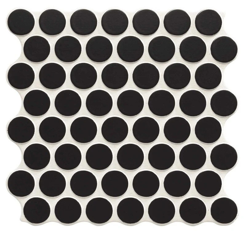 Carrelage Imitation Mosaïque 30,9x30,9 Cm CIRCLE BLACK - 0.86m²