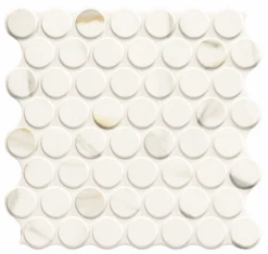 Carrelage Imitation Mosaïque 30,9x30,9 Cm CIRCLE CALACATTA GOLD - 0.86m²