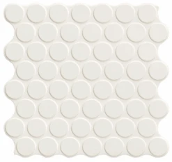 Carrelage Imitation Mosaïque 30,9x30,9 Cm CIRCLE WHITE - 0.86m²