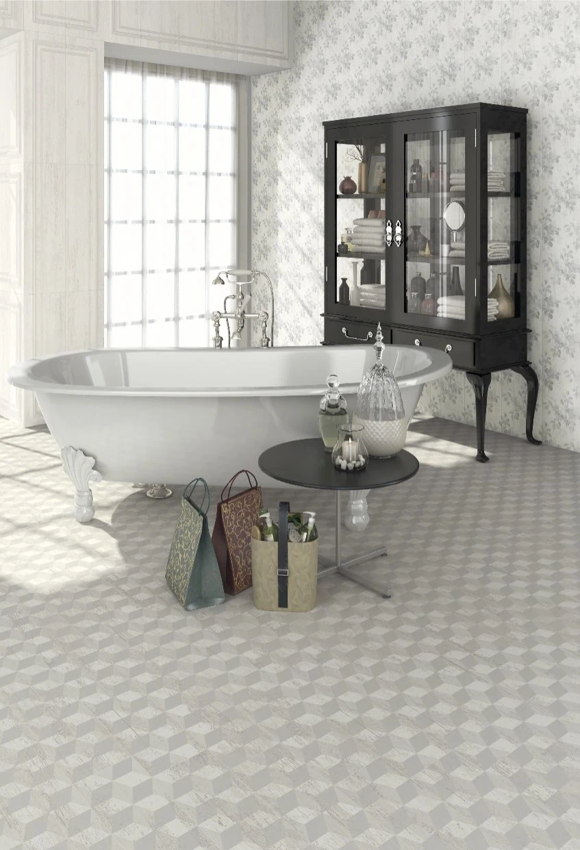 Carrelage Lame De Parquet Imitation Ciment Rectifié 14.4x89.3 Cm DOURO – Image 3