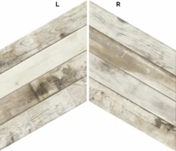 Carrelage Losange Blanc Bois 70x40 DIAMOND PALLET CHEVRON - 0.98m²