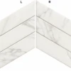 Carrelage Losange Blanc Marbré 70x40 DIAMOND STATUARIO CHEVRON - 0.98m²