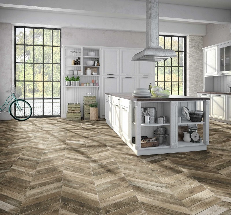 Carrelage Losange Imitation Bois 70x40 DIAMOND PALLET CHEVRON CAMEL - 0.98m² – Image 2
